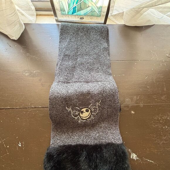 Nightmare Before Christmas Disney Parks Resort Scarf Halloween Jack Skeleton OS - Picture 10 of 13